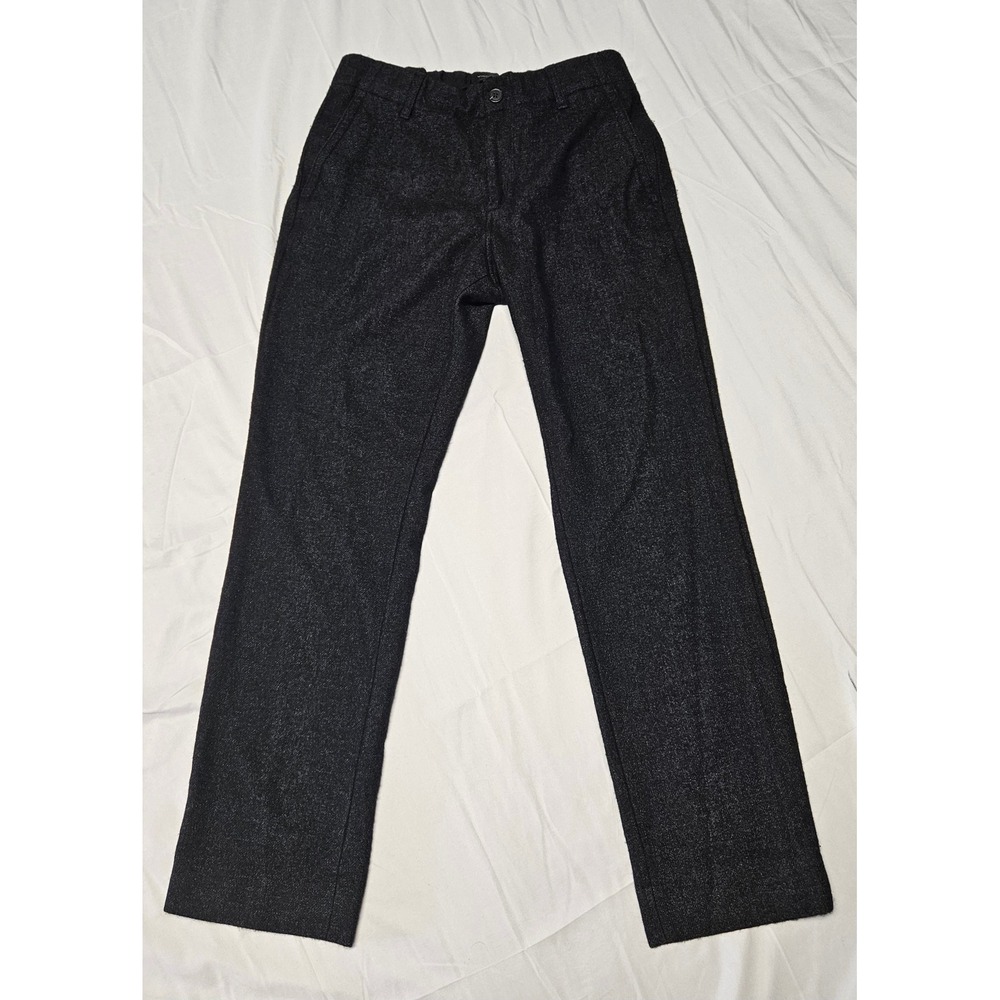 Vince Straight Leg Trousers Women Small Charcoal Grey Italian Virgin Wool Blend